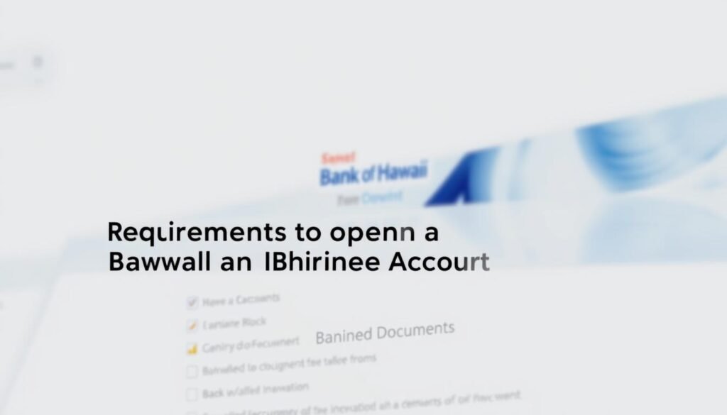 Bank of Hawaii online account opening requirements